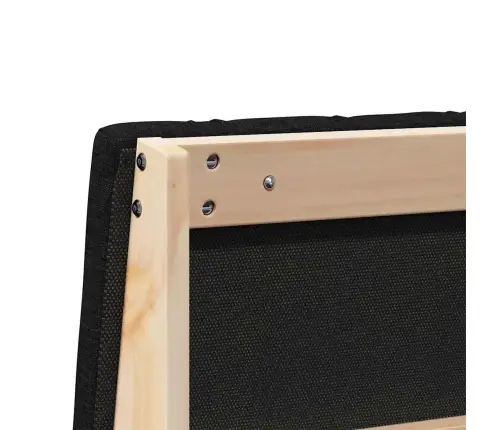 Mīkstināts Gultas Galvgalis Melna 75 Cm Ciets Priedes Koks Vidaxl