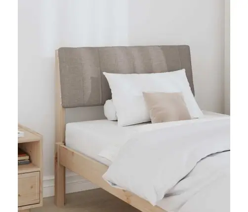 Mīkstināts Gultas Galvgalis Pelēkbrūna 75 Cm Ciets Priedes Koks Vidaxl