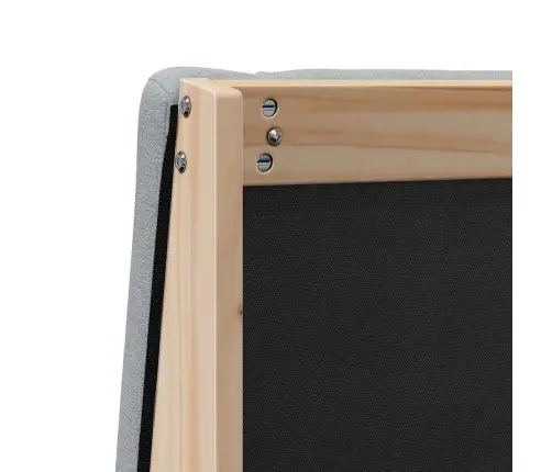 Polsterdatud Voodiots Helehall 200 Cm Tahke Mänd