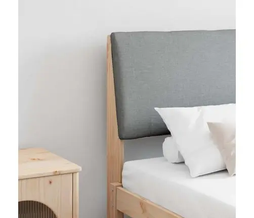 Polsterdatud Voodiots Helehall 200 Cm Tahke Mänd