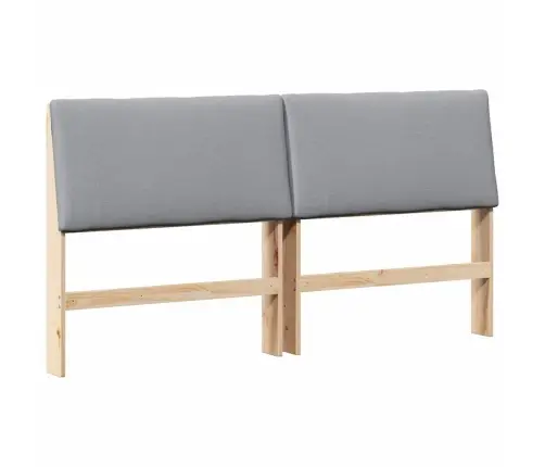 Polsterdatud Voodiots Helehall 200 Cm Tahke Mänd