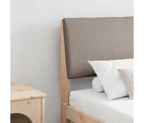 Polsterdatud Voodiots Pruunikashall 200 Cm Tahke Mänd