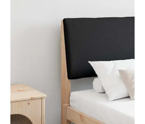 Polsterdatud Voodiots Must 180 Cm Tahke Mänd