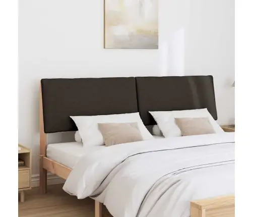 Polsterdatud Voodiots Must 180 Cm Tahke Mänd