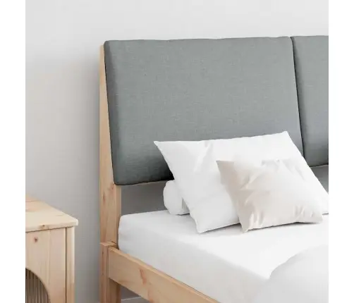 Polsterdatud Voodiots Helehall 150 Cm Tahke Mänd