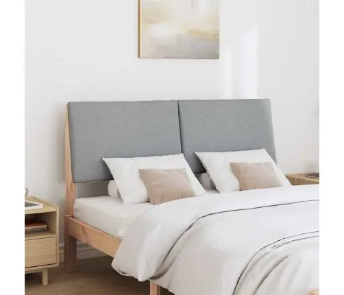 Polsterdatud Voodiots Helehall 150 Cm Tahke Mänd