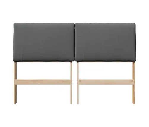 Mīkstināts Gultas Galvgalis Tumši Pelēks 150 Cm Vidaxl