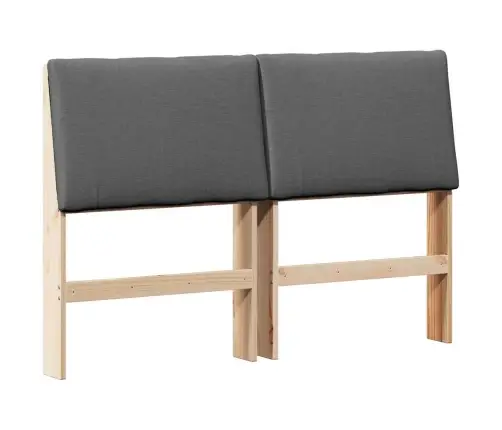 Mīkstināts Gultas Galvgalis Tumši Pelēks 150 Cm Vidaxl