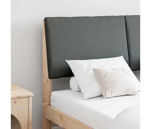 Mīkstināts Gultas Galvgalis Tumši Pelēks 140 Cm Vidaxl