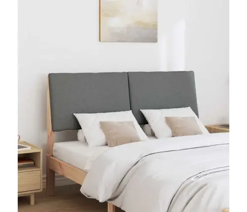 Mīkstināts Gultas Galvgalis Tumši Pelēks 140 Cm Vidaxl