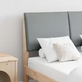 Mīkstināts Gultas Galvgalis Gaiši Pelēks 135 Cm Vidaxl