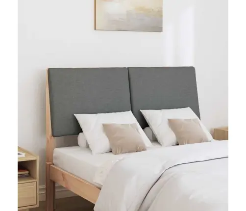 Polsterdatud Voodiots Tumehall 135 Cm Tahke Mänd