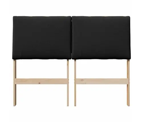 Apmušta Lovos Galvūgalis Juoda 135 Cm Kietos Pušies Mediena