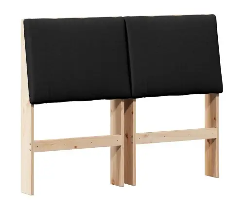 Apmušta Lovos Galvūgalis Juoda 135 Cm Kietos Pušies Mediena