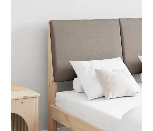 Apmušta Lovos Galvūgalis Taupe 135 Cm Kietos Pušies Mediena