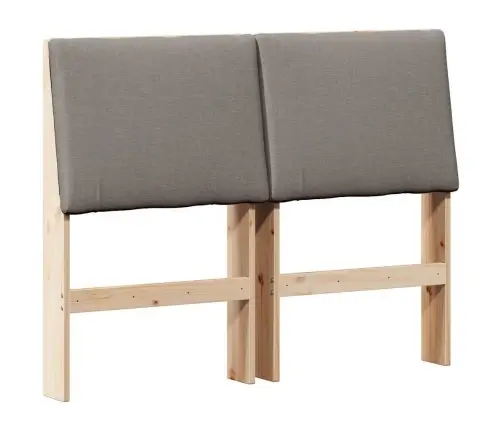 Apmušta Lovos Galvūgalis Taupe 135 Cm Kietos Pušies Mediena