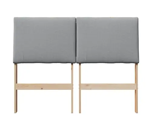 Polsterdatud Voodiots Helehall 120 Cm Tahke Mänd