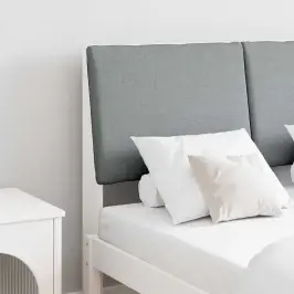 Mīkstināts Gultas Galvgalis Gaiši Pelēks 120 Cm Vidaxl