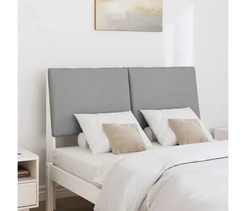 Polsterdatud Voodiots Helehall 120 Cm Tahke Mänd