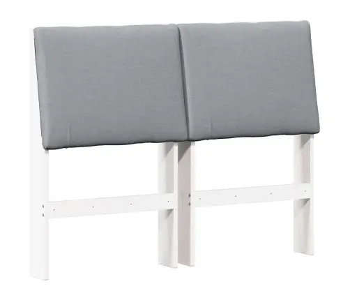 Polsterdatud Voodiots Helehall 120 Cm Tahke Mänd