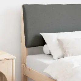 Polsterdatud Voodiots Tumehall 100 Cm Tahke Mänd