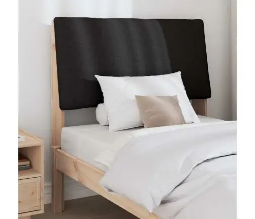 Mīkstināts Gultas Galvgalis Melna 100 Cm Ciets Priedes Koks Vidaxl