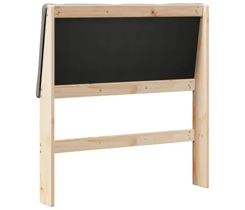 Polsterdatud Voodiots Pruunikashall 100 Cm Tahke Mänd