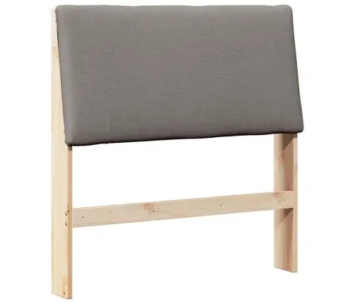 Polsterdatud Voodiots Pruunikashall 100 Cm Tahke Mänd