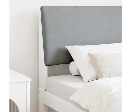 Polsterdatud Voodiots Helehall 100 Cm Tahke Mänd