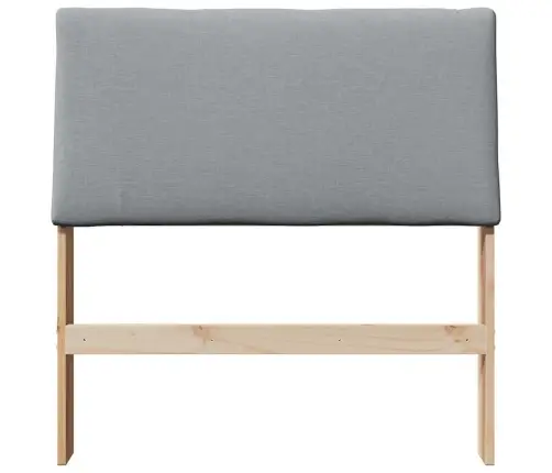 Polsterdatud Voodiots Helehall 90 Cm Tahke Mänd