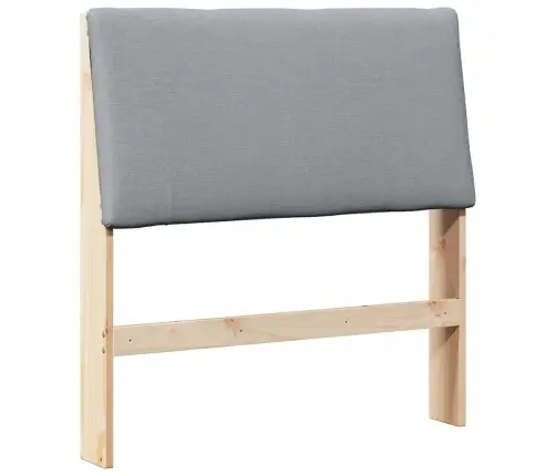 Polsterdatud Voodiots Helehall 90 Cm Tahke Mänd