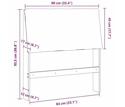 Apmušta Lovos Galvūgalis Tamsiai Pilka 90 Cm