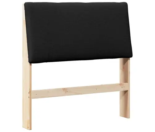 Apmušta Lovos Galvūgalis Juoda 90 Cm Kietos Pušies Mediena