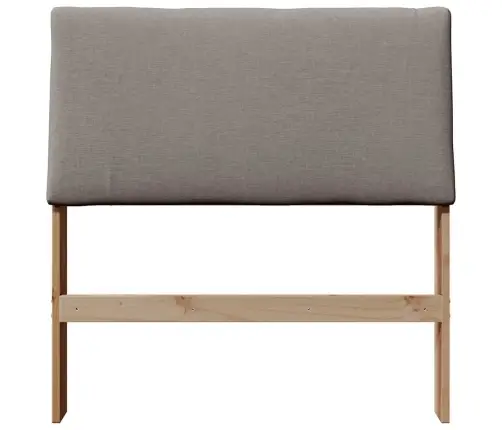 Polsterdatud Voodiots Pruunikashall 90 Cm Tahke Mänd