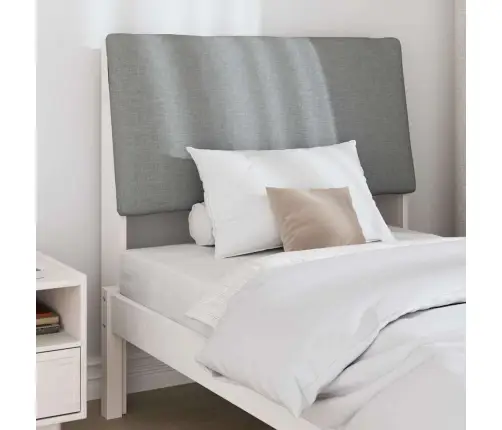 Polsterdatud Voodiots Helehall 90 Cm Tahke Mänd Polsterdatud Voodiots Helehall 90 Cm Tahke Mänd