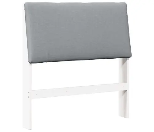 Polsterdatud Voodiots Helehall 90 Cm Tahke Mänd Polsterdatud Voodiots Helehall 90 Cm Tahke Mänd