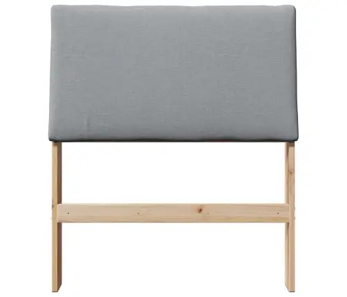 Polsterdatud Voodiots Helehall 80 Cm Tahke Mänd