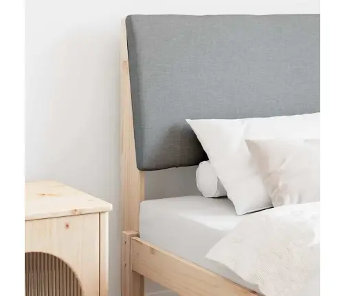 Polsterdatud Voodiots Helehall 75 Cm Tahke Mänd