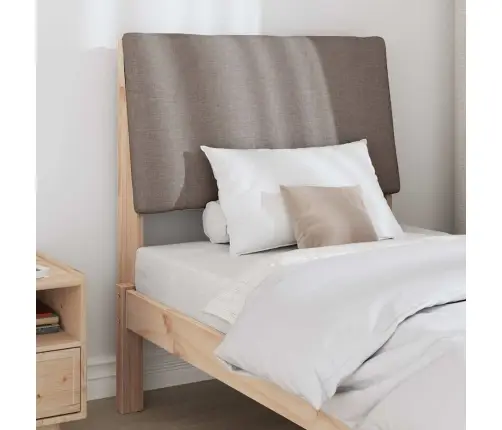 Mīkstināts Gultas Galvgalis Pelēkbrūna 75 Cm Ciets Priedes Koks Vidaxl