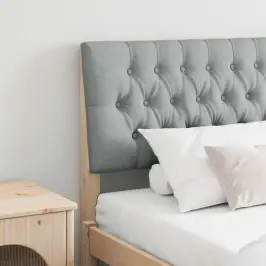 Polsterdatud Voodiots Helehall 200 Cm Tahke Mänd