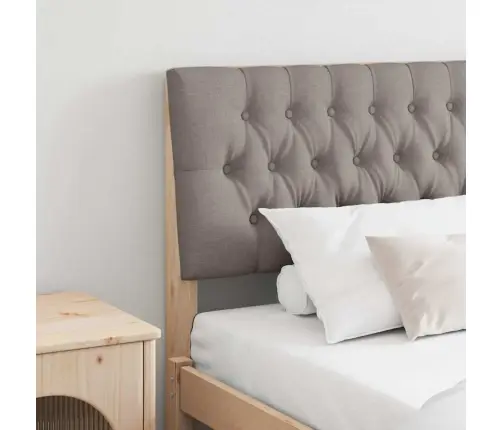 Polsterdatud Voodiots Pruunikashall 200 Cm Tahke Mänd