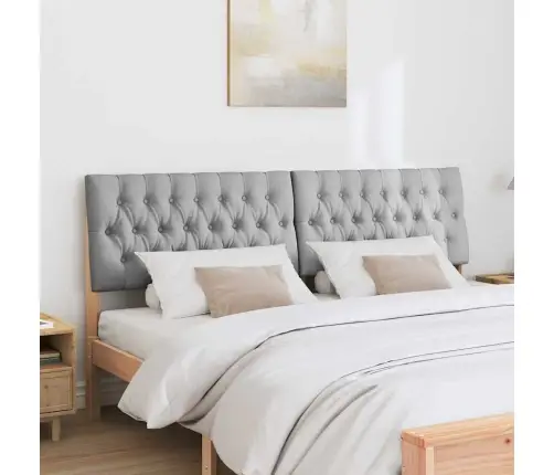 Polsterdatud Voodiots Helehall 180 Cm Tahke Mänd