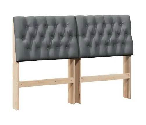 Mīkstināts Gultas Galvgalis Tumši Pelēks 160 Cm Vidaxl