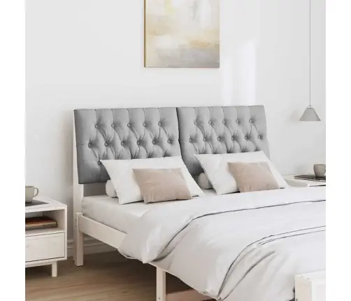 Mīkstināts Gultas Galvgalis Gaiši Pelēks 160 Cm Vidaxl