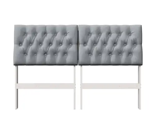 Polsterdatud Voodiots Helehall 140 Cm Tahke Mänd