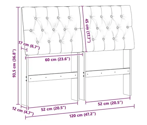 Polsterdatud Voodiots Tumehall 120 Cm Tahke Mänd