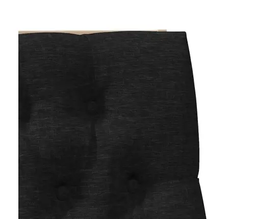 Mīkstināts Gultas Galvgalis Melna 100 Cm Ciets Priedes Koks Vidaxl