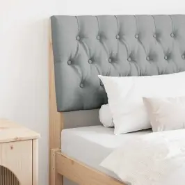 Mīkstināts Gultas Galvgalis Gaiši Pelēks 90 Cm Vidaxl