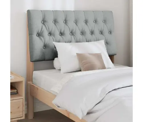 Mīkstināts Gultas Galvgalis Gaiši Pelēks 90 Cm Vidaxl