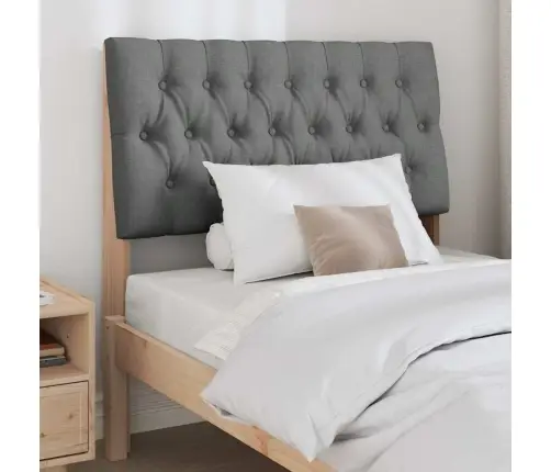 Mīkstināts Gultas Galvgalis Tumši Pelēks 90 Cm Vidaxl